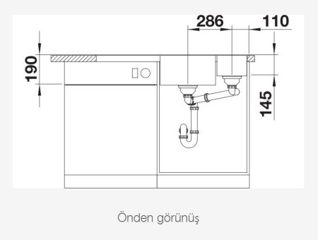 BLANCO AXIA III 6 S Cam Kesme Tahtalı Sağ Damlalıklı Silgranit Anthracite Eviye - 5