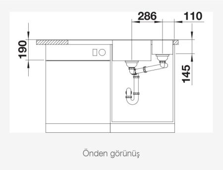 BLANCO AXIA III 6 S Cam Kesme Tahtalı Sağ Damlalıklı Silgranit Beyaz Eviye - 5