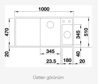 BLANCO AXIA III 6 S Cam Kesme Tahtalı Sağ Damlalıklı Silgranit Kahve Eviye - 6