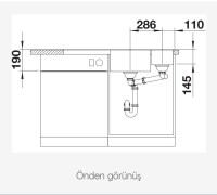 BLANCO AXIA III 6 S Cam Kesme Tahtalı Sağ Damlalıklı Silgranit Kahve Eviye - 7