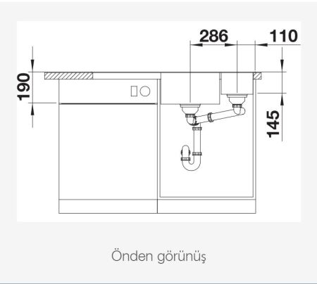 BLANCO AXIA III 6 S Cam Kesme Tahtalı Sağ Damlalıklı Silgranit Kahve Eviye - 7