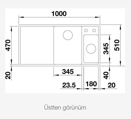 BLANCO AXIA III 6 S Cam Kesme Tahtalı Sağ Damlalıklı Silgranit Tartufo Eviye - 6