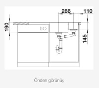 BLANCO AXIA III 6 S Cam Kesme Tahtalı Sağ Damlalıklı Silgranit Tartufo Eviye - 7