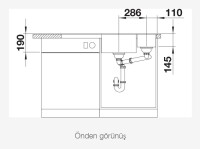 BLANCO AXIA III 6 S Cam Kesme Tahtalı Sol Damlalıklı Silgranit Beyaz Eviye - 4