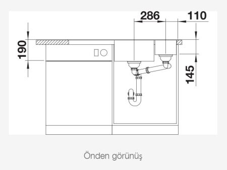 BLANCO AXIA III 6 S Cam Kesme Tahtalı Sol Damlalıklı Silgranit Jasmine Eviye - 6