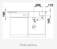 BLANCO AXIA III 6 S Cam Kesme Tahtalı Sol Damlalıklı Silgranit Kahve Eviye - 7