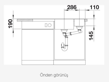 BLANCO AXIA III 6 S Cam Kesme Tahtalı Sol Damlalıklı Silgranit Kaya Gri Eviye - 6