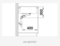 BLANCO AXIA III 6 S Cam Kesme Tahtalı Sol Damlalıklı Silgranit Kaya Gri Eviye - 7