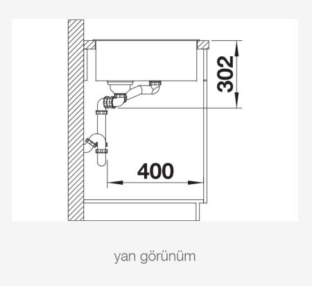 BLANCO AXIA III 6 S Cam Kesme Tahtalı Sol Damlalıklı Silgranit Tartufo Eviye - 8