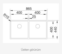 BLANCO CLARON 400/400-IF Steelart Paslanmaz Çelik Eviye - 3