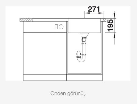 BLANCO DIVON II 5 S - IF Sağ Damlalıklı Steelart Paslanmaz Çelik Eviye - 9