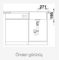 BLANCO DIVON II 5 S - IF Sol Damlalıklı Steelart Paslanmaz Çelik Eviye - 7