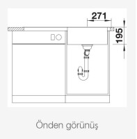 BLANCO DIVON II 5 S - IF Sol Damlalıklı Steelart Paslanmaz Çelik Eviye - 8