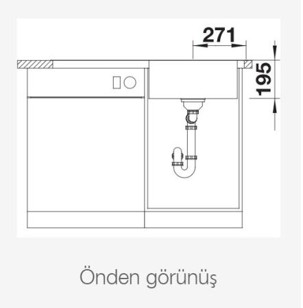 BLANCO DIVON II 5 S - IF Sol Damlalıklı Steelart Paslanmaz Çelik Eviye - 8