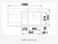 BLANCO DIVON II 6 S - IF Sol Damlalıklı Steelart Paslanmaz Çelik Eviye - 4