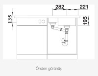 BLANCO DIVON II 6 S - IF Sol Damlalıklı Steelart Paslanmaz Çelik Eviye - 5