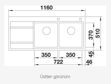 BLANCO DIVON II 8 S - IF Sağ Damlalıklı Steelart Paslanmaz Çelik Eviye - 3