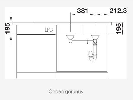 BLANCO DIVON II 8 S - IF Sağ Damlalıklı Steelart Paslanmaz Çelik Eviye - 4