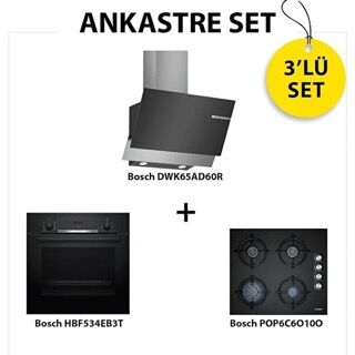 Bosch Ankastre Set HBF534EB3T, POP6C6O10O,DWK65AD60R - 1