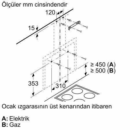 BOSCH DWF65AJ20T 60cm'LİK DAVLUMBAZ - 2