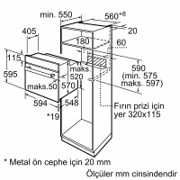 BOSCH HBJ559EB6T ANKASTRE OTOMATİK PİŞİRME PROĞRAMLI FIRIN - 3