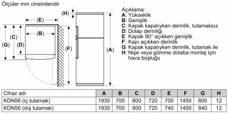 BOSCH KDN56VWF0N NO FROST SOĞUTUCU - 4