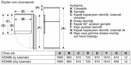 BOSCH KDN86AIE0N NO FROST XXL SOĞUTUCU - 3