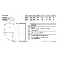 BOSCH KGN55CWE0N Alttan Dondurucu Kombi Beyaz Buzdolabı - 3