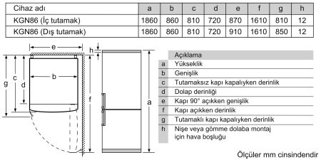 BOSCH KGN86PIE0N NO FROST XXL SOĞUTUCU - 3