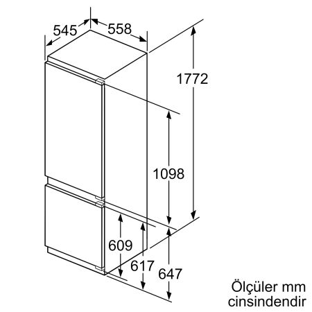 BOSCH KIS87AFE0N ANKASTRE SOĞUTUCU - 7