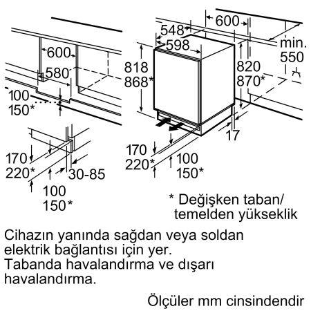 BOSCH KUR15AFF0 ANKASTRE SOĞUTUCU - 3