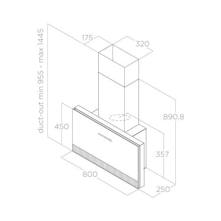 Elica PRF0164980 SUPER PLAT BL/F/80 Duvar Tipi Davlumbaz - 5