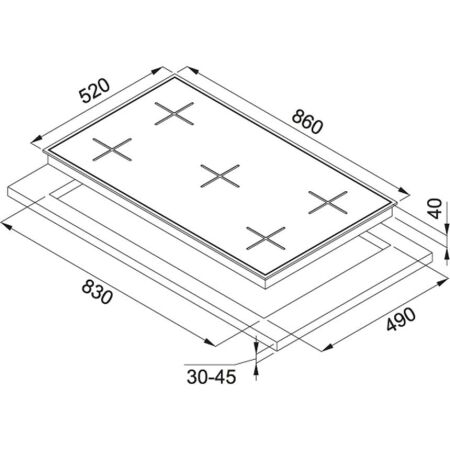 Franke Glass Linear Square FHNS 905 4G TC WH C Ankastre Beyaz Cam Ocak - 2