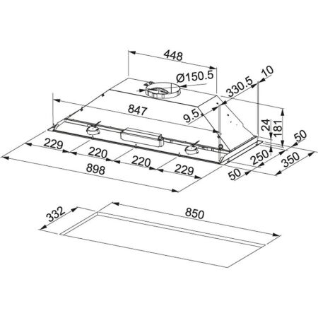 Franke Inca Box FBI 931H X Ankastre Aspiratör, 90 Cm - 2