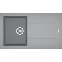 Franke Basis BFG 611 Stone Grey Fragranit Evye, Tek Gözlü, Sağ/Sol Damlalıklı - 1