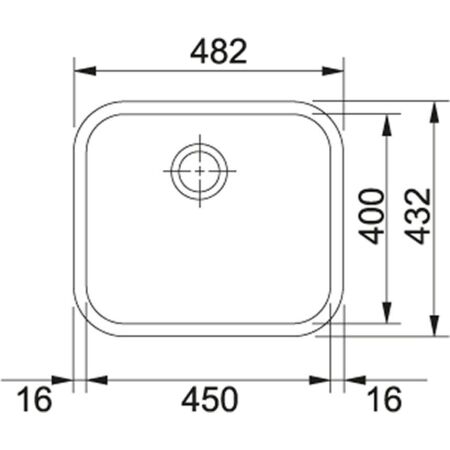 Franke Bacini GAX 110-45 Çelik Evye,Tezgah altı, İnox - 2