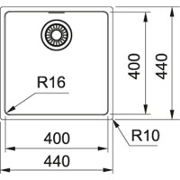 Franke Maris MRX 110-40 Çelik Evye, Tek Gözlü, Tezgah Altı, Damlalıksız - 2