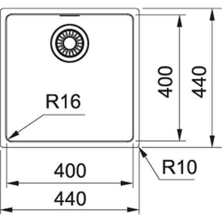 Franke Maris MRX 110-40 Çelik Evye, Tek Gözlü, Tezgah Altı, Damlalıksız - 2