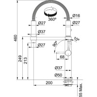 Franke PESCARA Evye Armatürü, Krom - 2