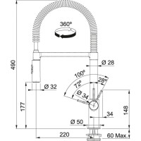 Franke FOX PRO Armatür, Krom - 2