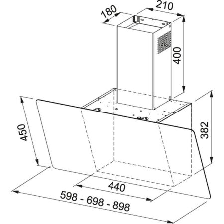 Franke Smart Linear FPJ V 915 V BK/SS A Eğik Davlumbaz,90 Cm, Siyah - 2