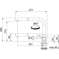 Franke ACTİVE WİNDOW DOCIA Eğilebilen Evye Armatürü, Krom - 2