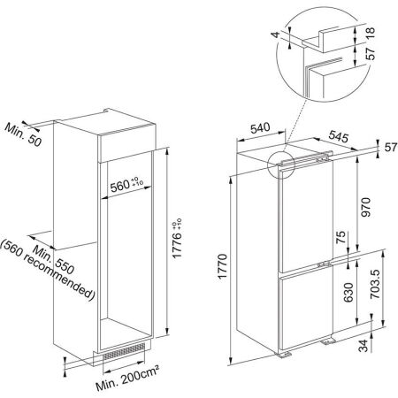 Franke FCB 320 TNF NE E Ankastre Buzdolabı - 2