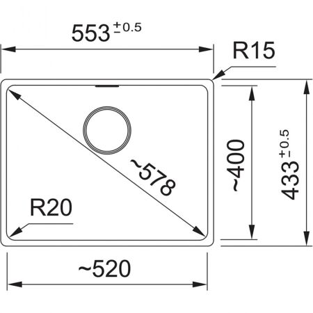 Franke Fragranıt Evye Marıs Mrg 110-52 Oyster Tek Gözlü Damlalıksız Bx - 3