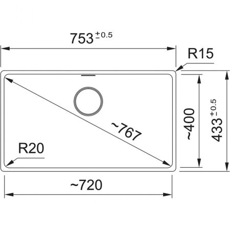 Franke Fragranıt Evye Marıs Mrg 110-72 Bıanco Tek Gözlü Damlalıksız Bx - 3