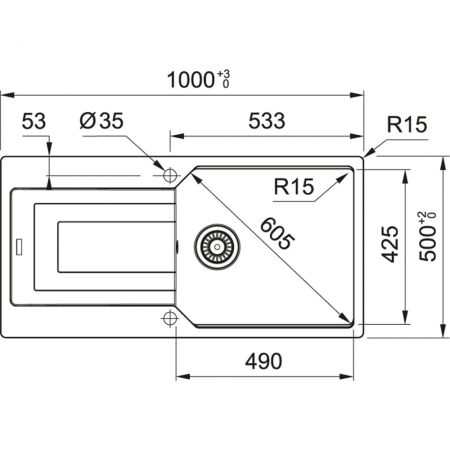 Franke Urban UBG 611-100 SAHARA Fragranıt Evye Tekgözlü - 3