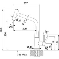 Franke ICON DOCCIA KROM Armatür, Krom - 2