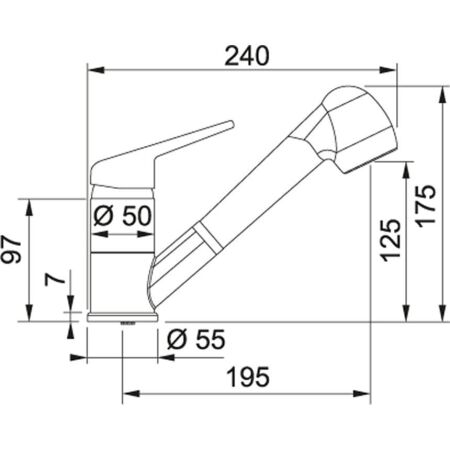 Franke Novara Plus Armatür, Tek Kumandalı, Krom - 2