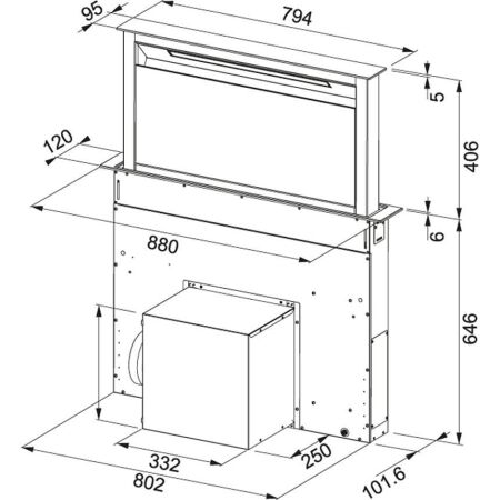 Franke Downdraft FDW 908 IB XS Tezgah Altı Davlumbaz,90 Cm - 2