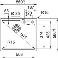 Franke Urban UBG 610-56 BİANCO Granit Evye, Tek Gözlü, Damlalıksız, Tezgah Üstü - 2